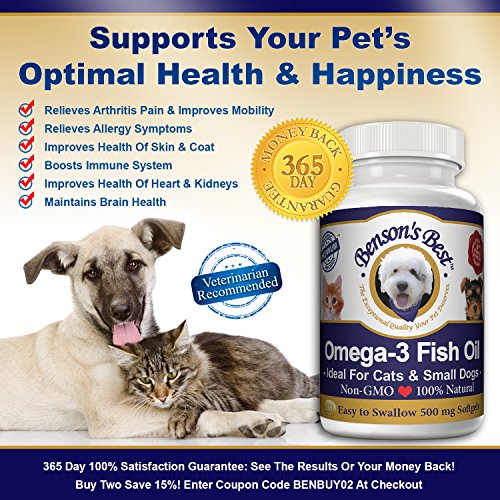 aceite de pescado Omega-3 de Benson para gatos y perros