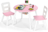 Mesa de actividades de madera con almacenamiento para niños