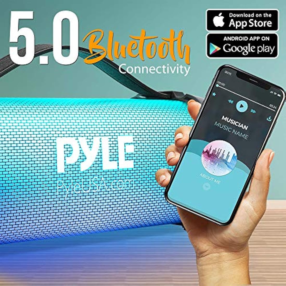 Parlante Portátil con Bluetooth PYLE-HOME PBMSPRG4