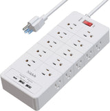 Protector de sobretensiones 23 en 1, cable de extensión de 6 pies