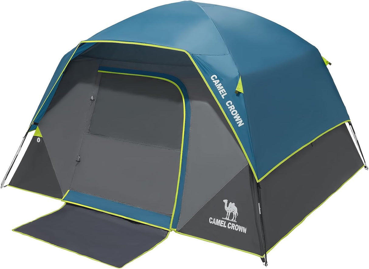 Tienda de campaña CAMEL CROWN 4 personas, impermeable, fácil montaje