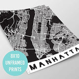 Arte de pared de la ciudad de Nueva York Blanco y negro