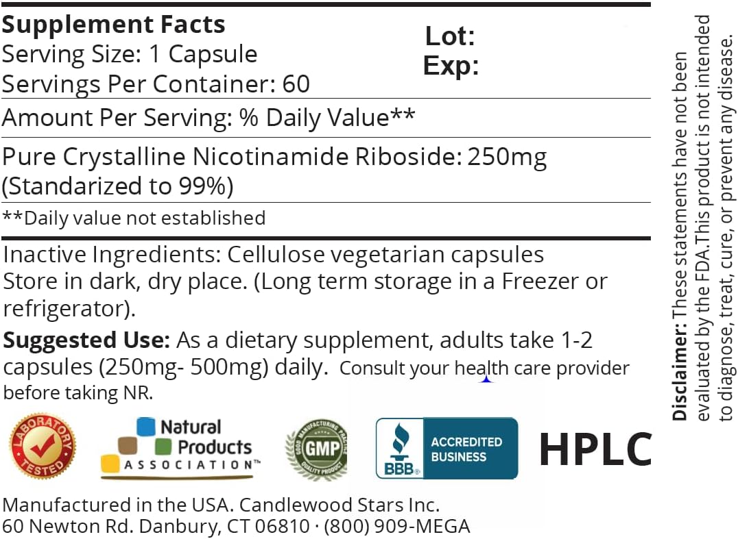 Mega Resveratrol Nicotinamida NR. 99% Puro, Micronizado, Vegano