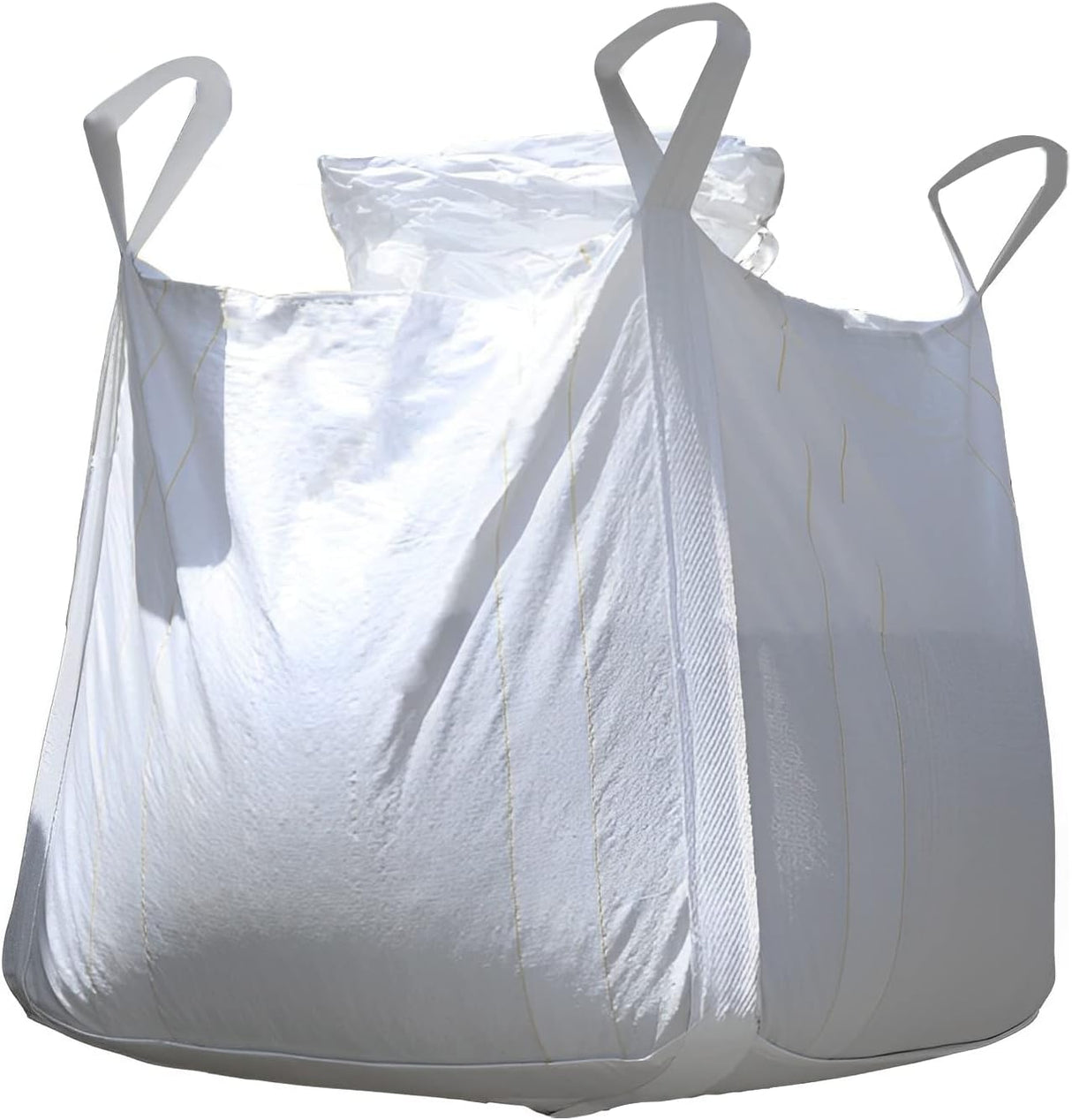 Bolsa FIBC Bolsa a granel Bolsa de basura para patio Bolsa súper bolsa Bolsa de construcción resistente Polipropileno tejido blanco de 100 galones Construcción y desmontaje FIBC ((90* 90* 110/Sello inferior))