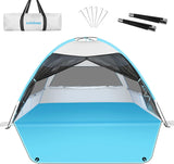 Tienda de playa fácil de montar, anti-UV, con ventanas de malla
