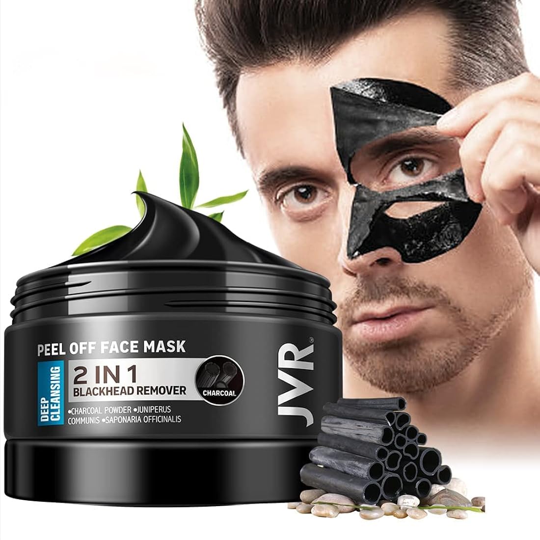 Máscara facial despegable JVR puntos negros para hombres