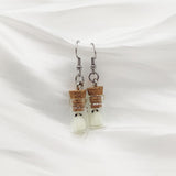 Pendientes Fantasma en Botella, Joyas Halloween, Brillantes