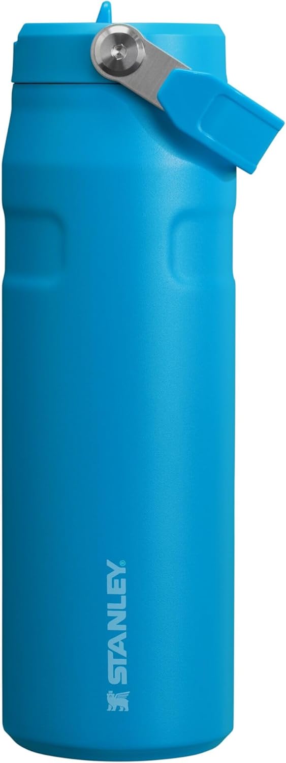 Botella de agua con popote, acero inoxidable, aislante, 2.0