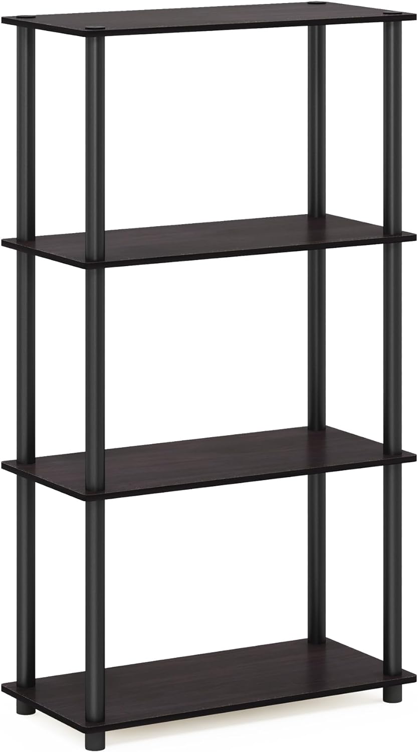 Estante Multipropósito 4 Niveles Furinno, Tubos Redondos, Modelo