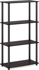 Estante Multipropósito 4 Niveles Furinno, Tubos Redondos, Modelo