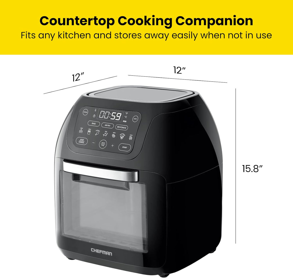 Freidora de aire multifuncional CHEFMAN, 10L, 17 presets, XL