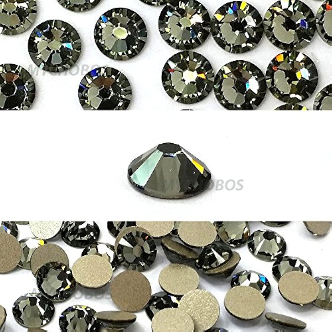 144 piezas de diamantes negros (215) Swarovski 2058