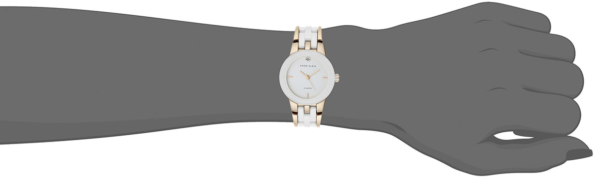 Reloj de pulsera con esfera de diamantes, dorado rosa.