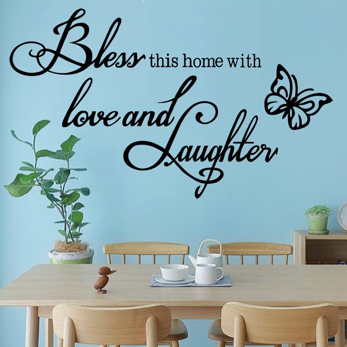 Vinilo Decorativo Bless This Home - Frases Inspiradoras