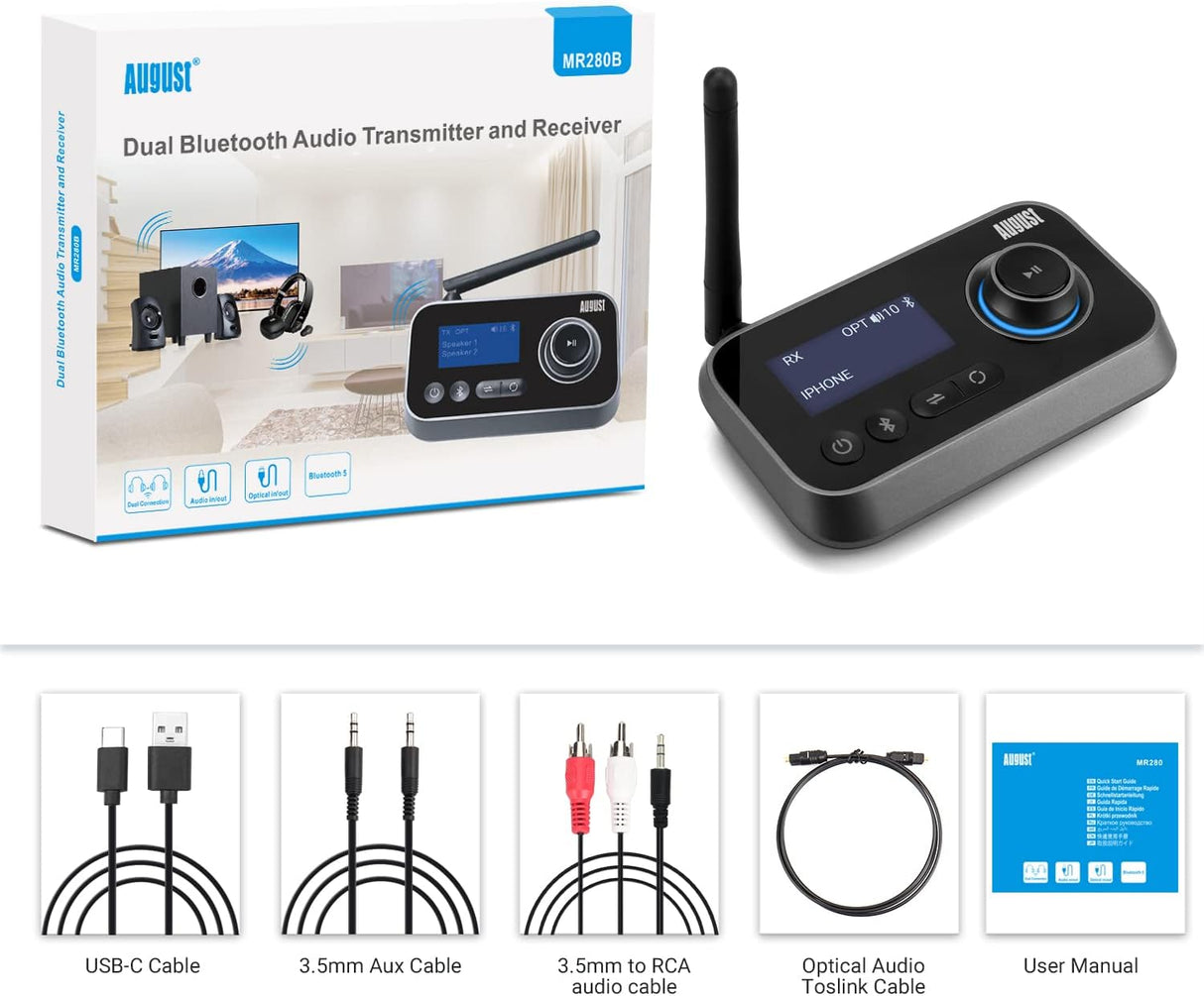 Adaptador Bluetooth 5.0 con doble conexión para auriculares