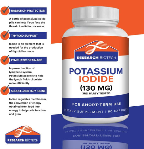 Suplemento  yoduro de potasio de 130 mg  60  und 2 pack