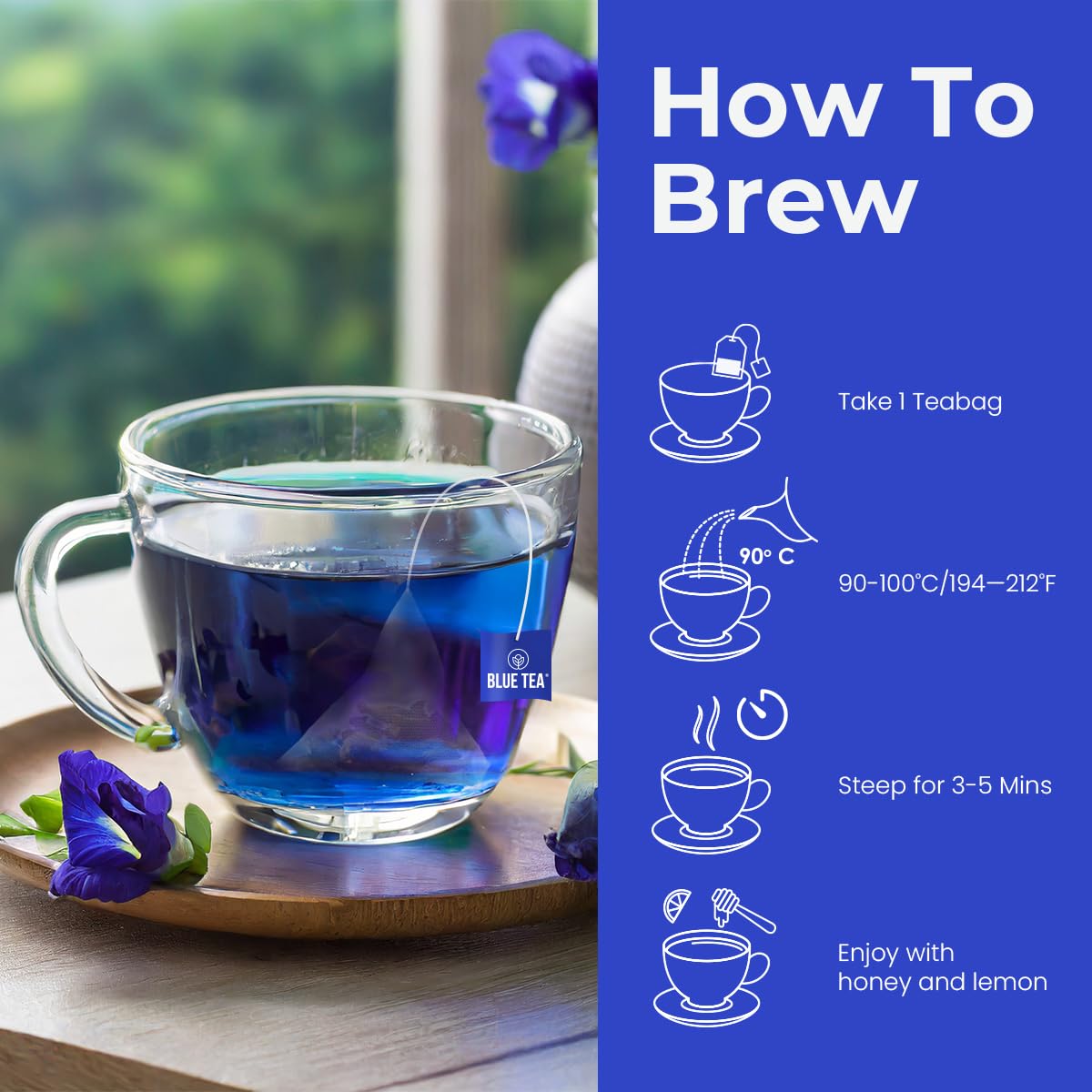 Té de Flor de Mariposa - Gokarna - Antioxidante - 30 Bolsitas