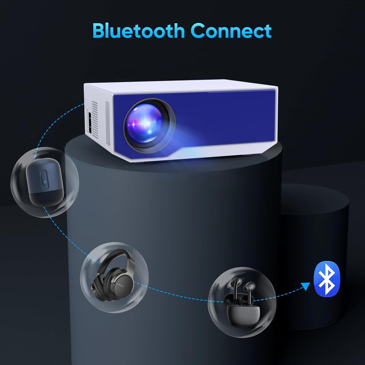 Proyector Portátil 16000L, WiFi/Bluetooth, Full HD 1080P