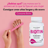Suplemento de Biotina 10,000 MCG - 60 Cápsulas para Cabello