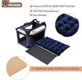 Transportín Extra Grande para Gatos y Perros, Plegable, Suave