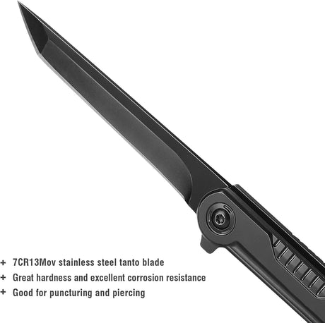 Cuchillo de bolsillo EDC para hombre de acero inoxidable