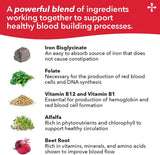 Suplemento de hierro LifeSeasons Blood Nourish-R, Apoyo a la anemia, 60 cápsulas