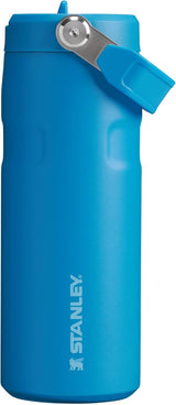 Botella de agua 16 OZ con popote, acero inoxidable, aislada