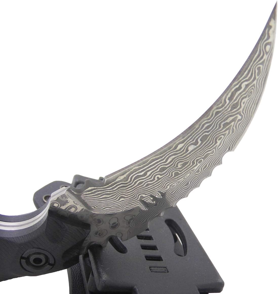 Cuchillo táctico de supervivencia de doble filo con funda