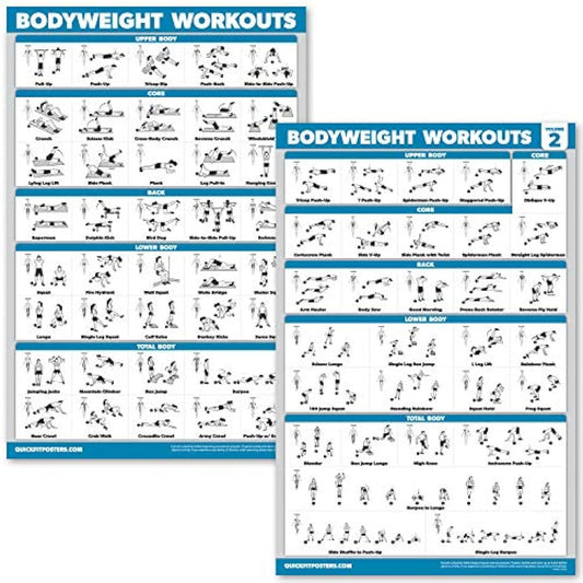 Pósteres de ejercicio corporal Volumen 1 y 2.