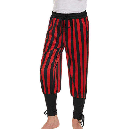 Pantalón de pirata medievales para niños rojo talla 4 - 5T