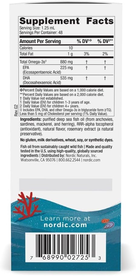 Nordic Naturals DHA Xtra Kids, 880mg Omega-3, 48 Servings