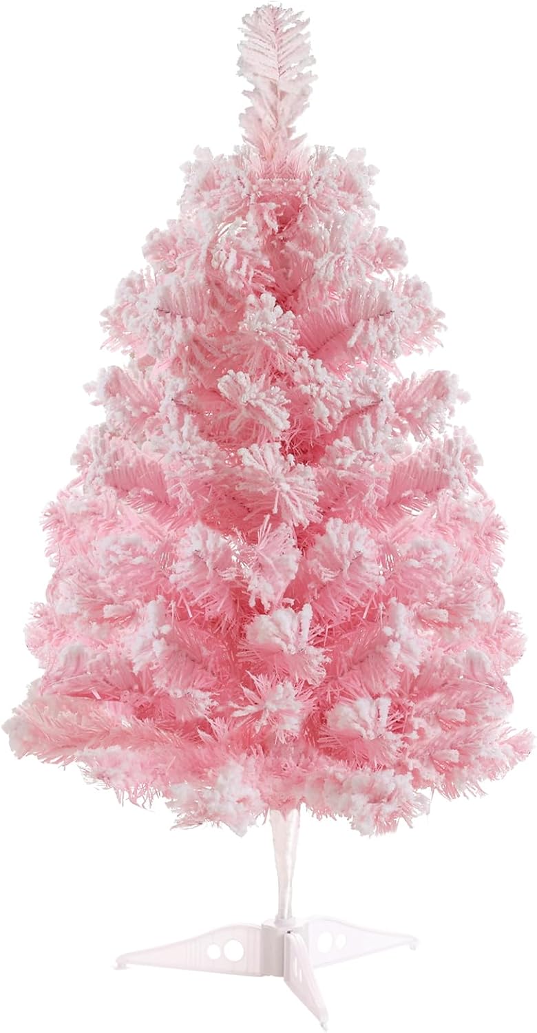 Árbol de Navidad Artificial 2FT Mini con Base Plástica Flocked