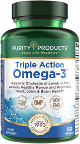 Triple Action Omega-3 Purity Products - 60 Cápsulas