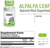 Suplementos Superalimento Hoja de alfalfa 860 mg 100 cáp