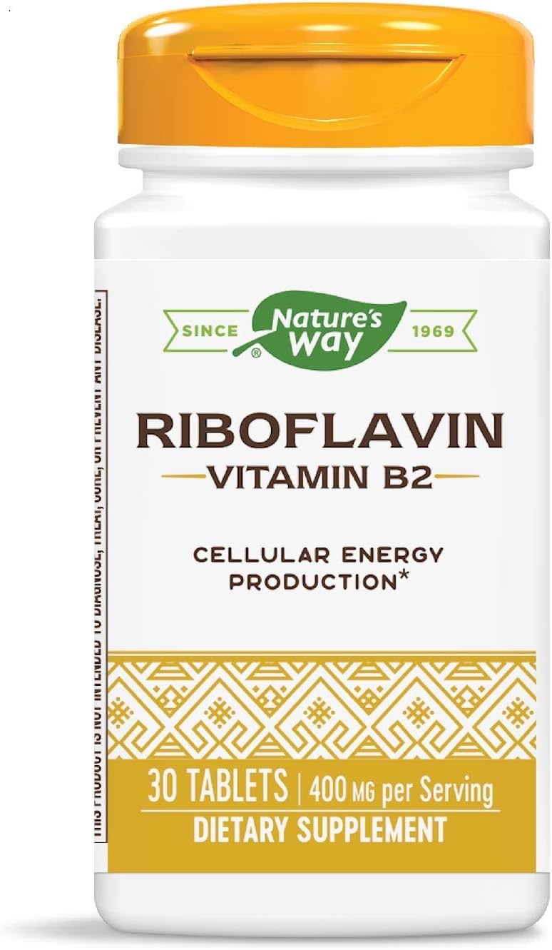 Suplemento Riboflavina Vitamina B2, 400 mg por  paquete de 3