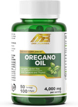 MB One Aceite de Orégano 4000mg - Extracto 65:1, Carvacrol, 100 cápsulas