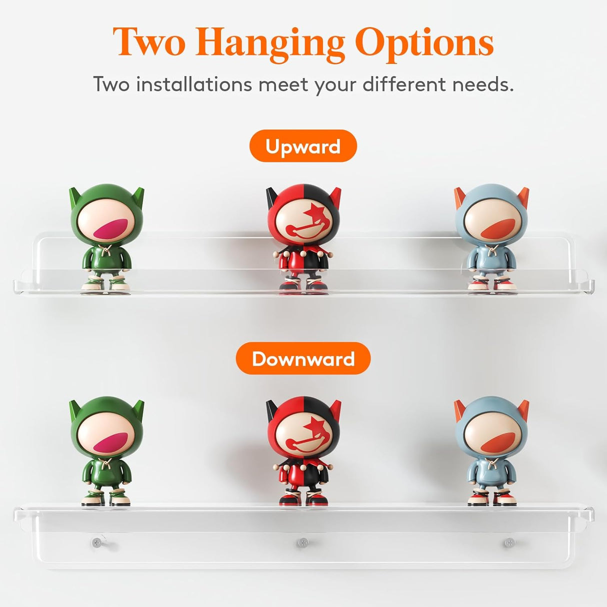 Estantes Flotantes Lifewit para Perfume, 4 Pack, 15 Clear