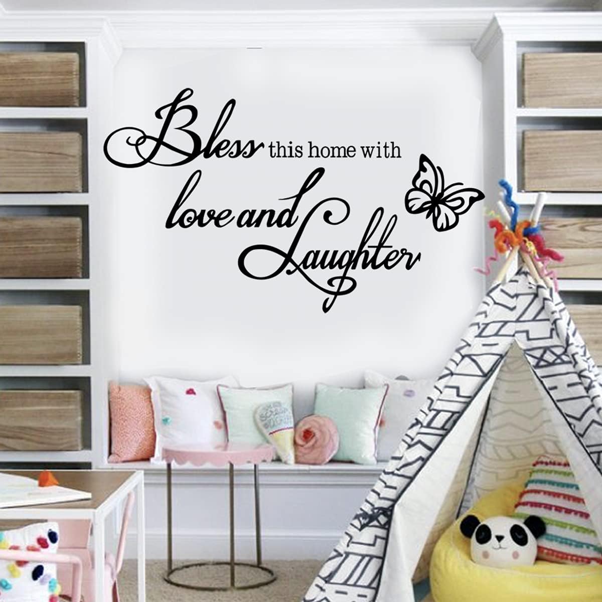 Vinilo Decorativo Bless This Home - Frases Inspiradoras