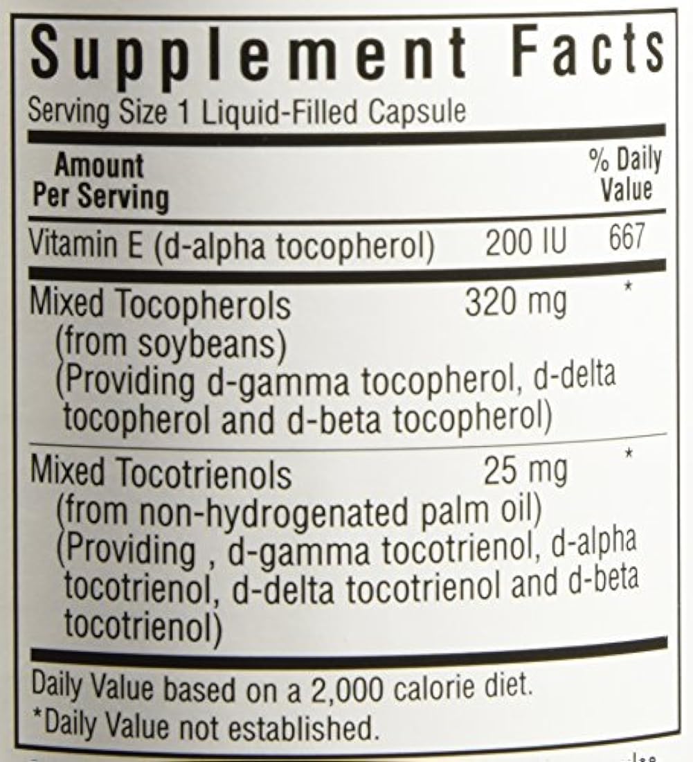 Bluebonnet Natural Full Spectrum Vitamina E Complejo - 60 Licaps