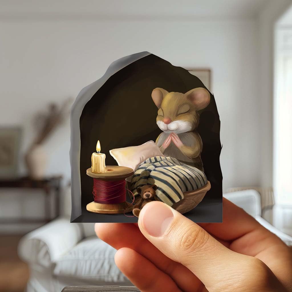 Sticker Decorativo Ratón Leyendo, Ideal para Niños y Clases