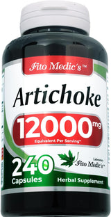 Suplemento Extracto de alcachofa  240 Cápsulas 12000 mg