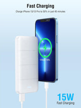 Batería Portátil 15000mAh, Cargador Rápido Dual USB, Modelo X