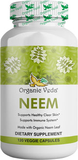 Suplemento Organic Veda de Neem sistema inmunológico 120un