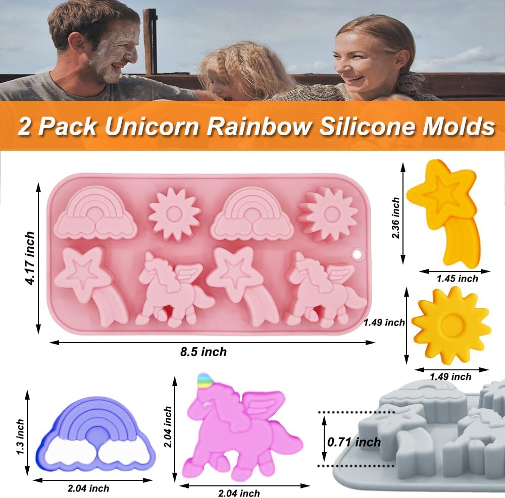 Moldes de silicona, 2 Pcs, para gomitas y postres festivos