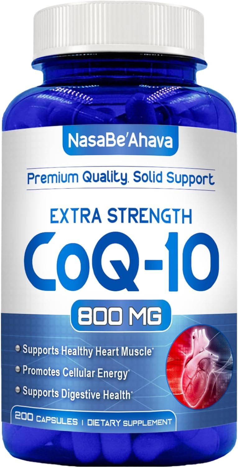 CoQ10 800mg Vegan Cápsulas Suplemento Energía y Corazón