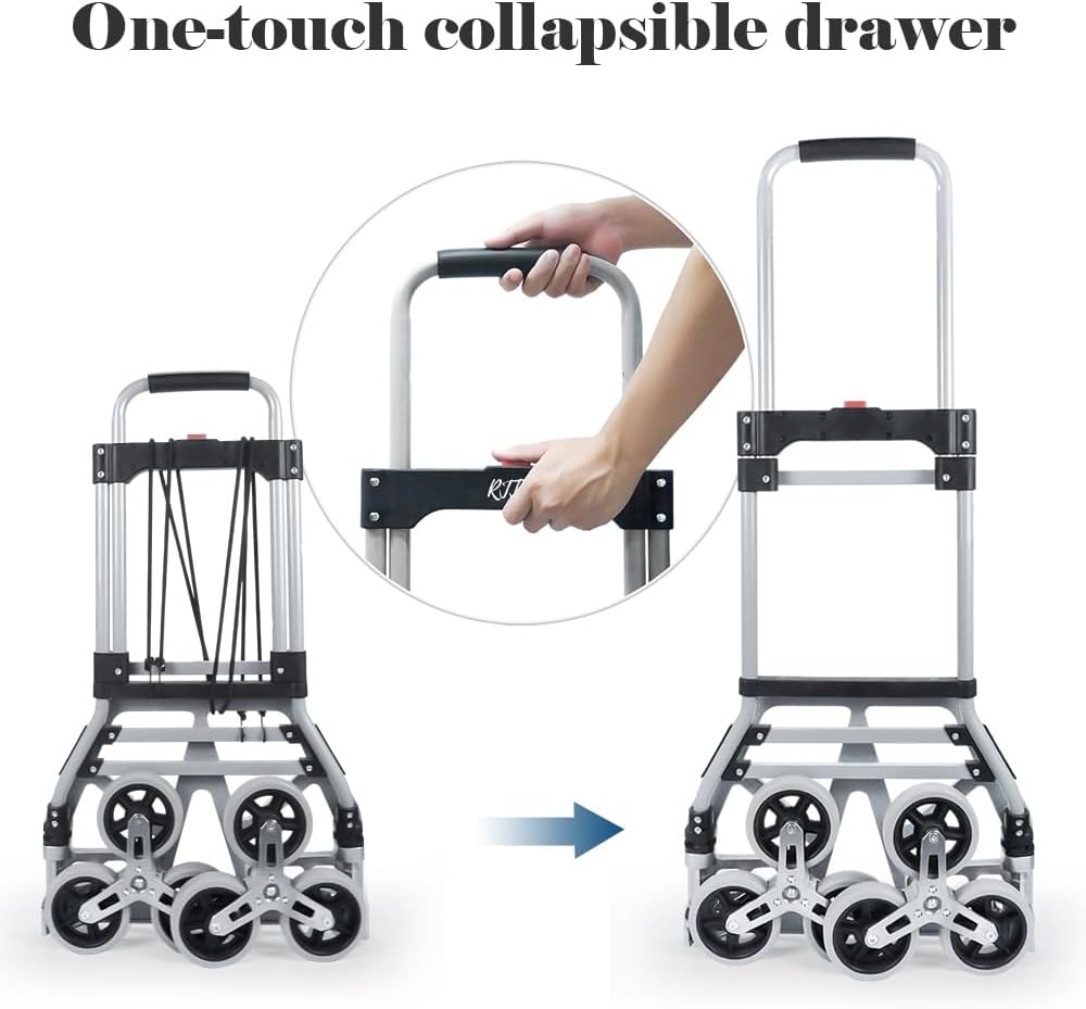 Carretilla Escaladora RJTEK - 400 lb, Neumáticos Grandes, Modelo