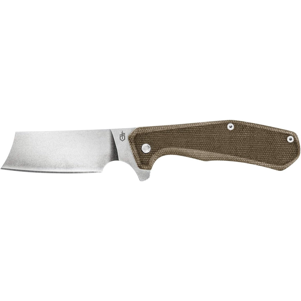 Cuchillo plegable de bolsillo color oliva micarta