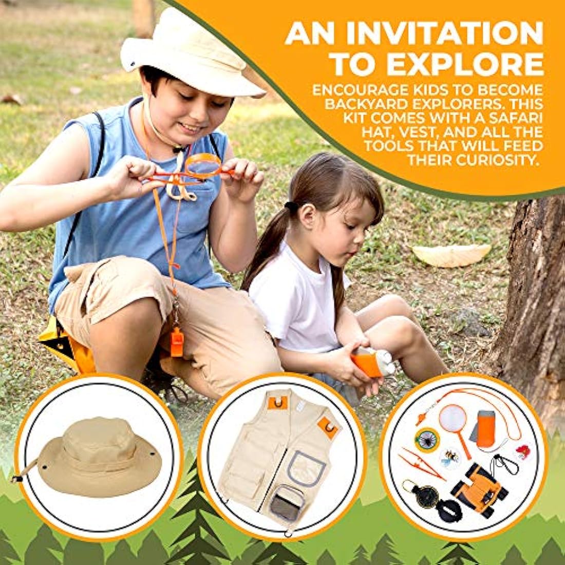 Kit de explorador para niños de 3 a 12 años