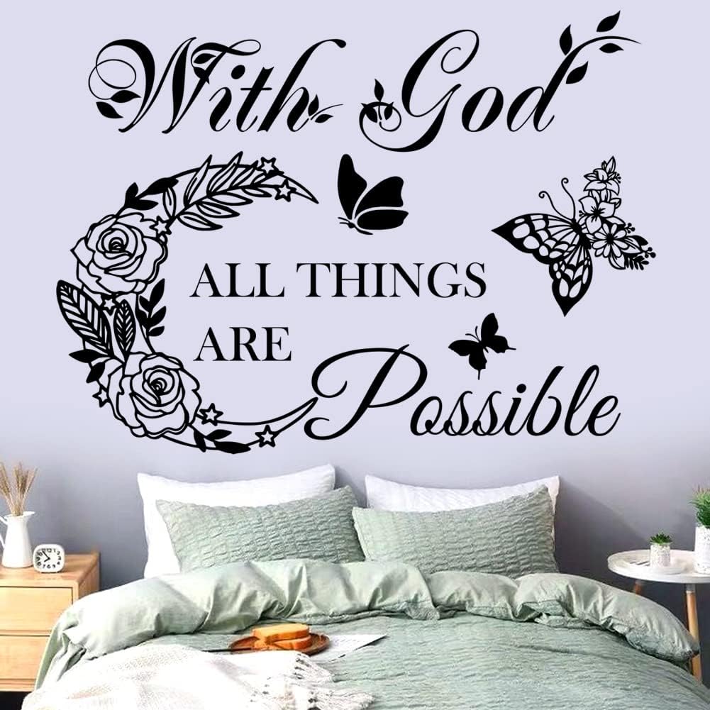 Vinilo Decorativo Inspiracional Dios Todo es Posible - Sticker