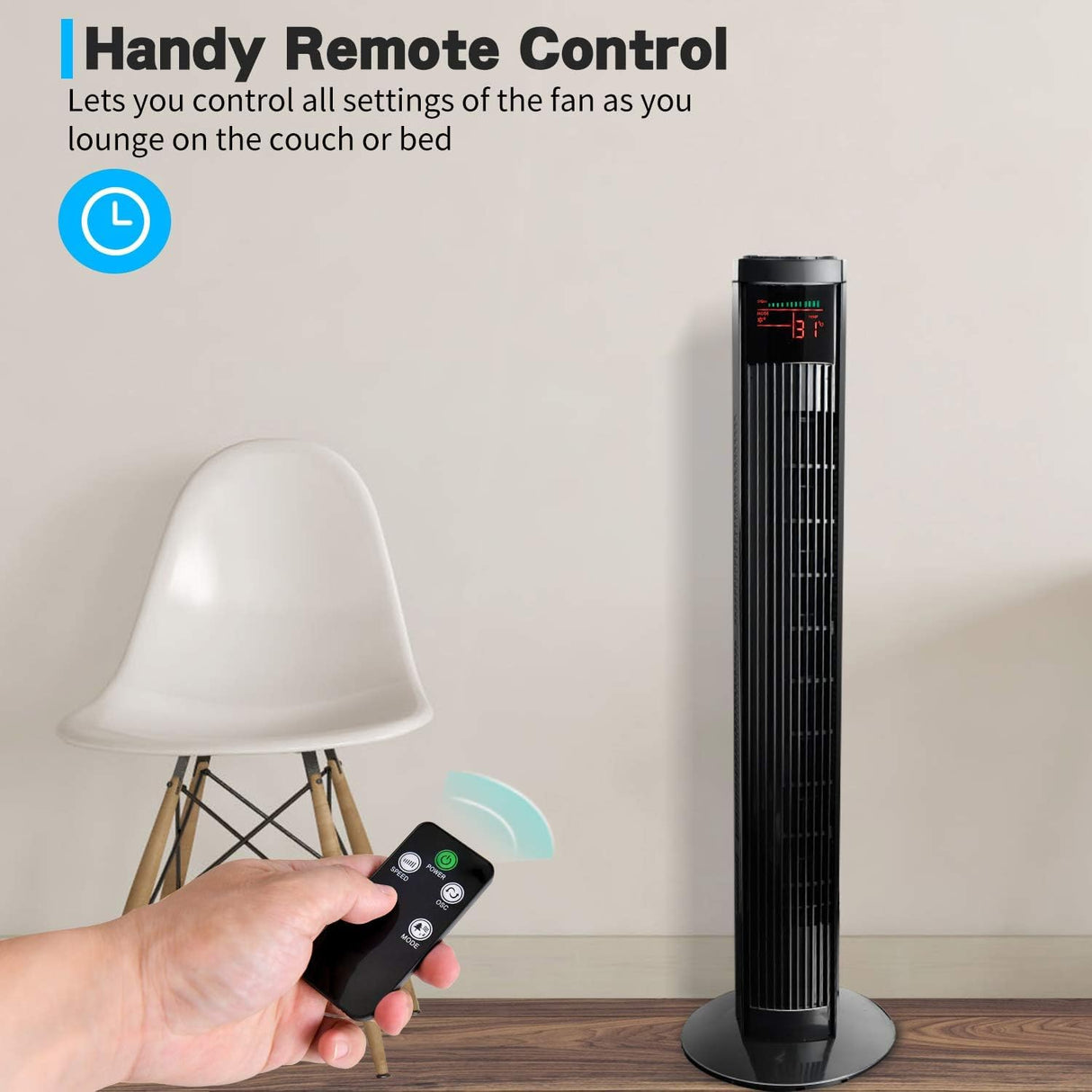 Ventilador Oscilante Simple Deluxe 48 con Control Remoto
